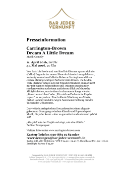PM Carrington-Brown - Bar jeder Vernunft
