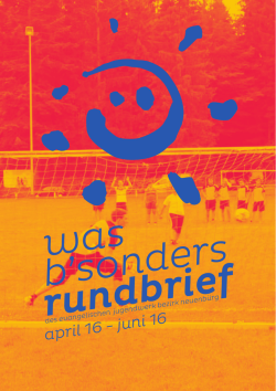 Ausgabe des Rundbriefs - Evangelisches Jugendwerk Bezirk
