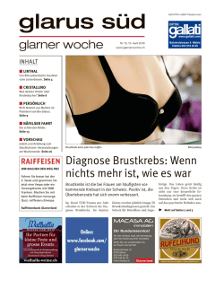 Glarner Woche, Glarus S&uuml;d, 13.4.2016