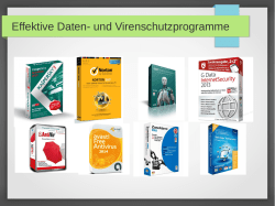 Effektive Daten- und Virenschutzprogramme