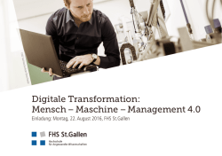 Digitale Transformation: Mensch &ndash; Maschine