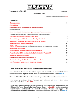 Newsletter Nr. 88 - Eltern für Schule e. V.