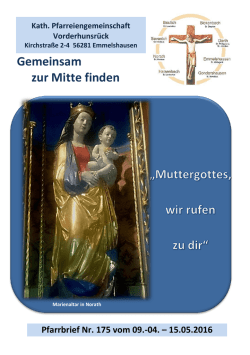 Pfarrbrief 175 - Katholische Pfarreiengemeinschaft Vorderhunsrück