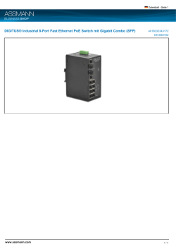 DIGITUS&reg; Industrial 8-Port Fast Ethernet PoE Switch mit Gigabit