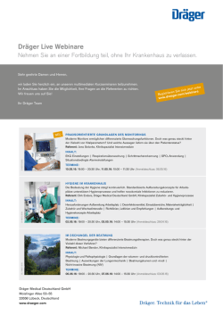 Dr&auml;ger Live Webinare