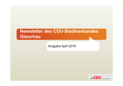 Newsletter CDU-Stadtverband Glauchau (April 2016)
