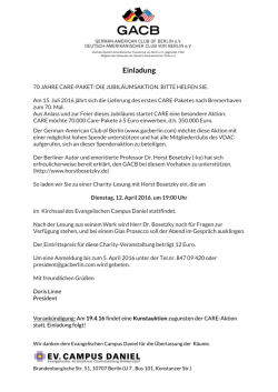 Charity-Lesung für CARE