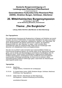 Programm Burgensymposion 2016