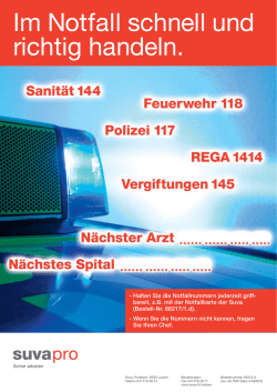 Im Notfall schnell und richtig handeln