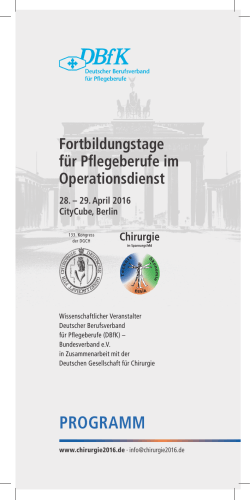 Programm - 133. Kongresses der Deutschen Gesellschaft für Chirurgie