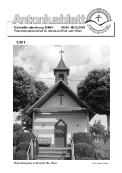 Gottesdienstordnung - Gemeinde Eichenbühl