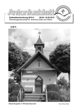 Gottesdienstordnung - Gemeinde Eichenb&uuml;hl