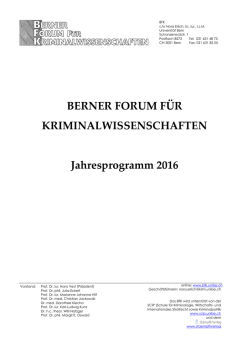 Jahresprogramm 2016 - Institut f&uuml;r Strafrecht und Kriminologie