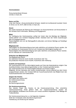 Statuten - Konsumentendienst
