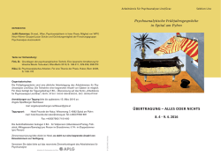 Infoblatt - Arbeitskreis f&uuml;r Psychoanalyse