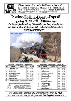 Sigmaringen - Eisenbahnfreunde Zollernbahn