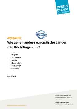 informationspapier - Mediendienst Integration