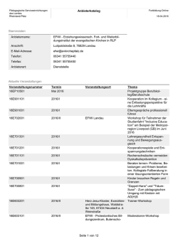 EFWI - Erziehungswissensch. Fort- und Weiterbil - Fortbildung
