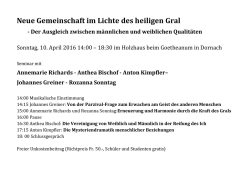 Neue Gemeinschaft im Lichte des heiligen Gral