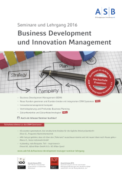 Business Development Management, BDM