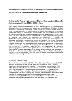 Dr. Franziska Torma: Hybridor und Siloma: Eine (deutsch