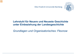 Grundlagen und Organisatorisches: Flexnow