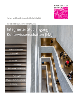 Integrierter Studiengang Kulturwissenschften (MA)