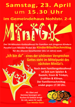 MiniGo Plakat April 2016 - Christuskirche