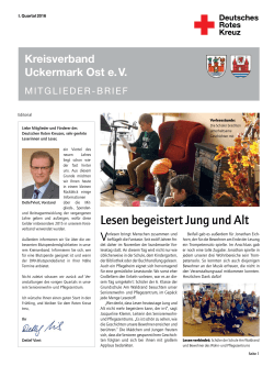 I. Quartal 2016 - DRK-Kreisverband Uckermark Ost e.V.