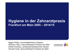 Hygiene in der Zahnarztpraxis