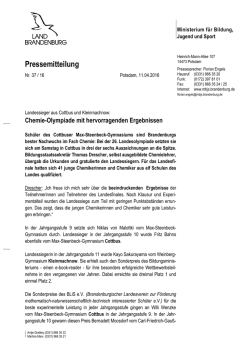 Pressemitteilung - Ministerium für Bildung, Jugend und Sport