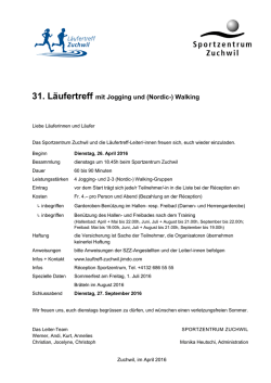 Einladung Läufertreff 2016