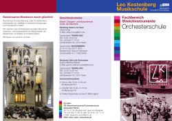 Flyer der Orchesterschule - Leo Kestenberg Musikschule