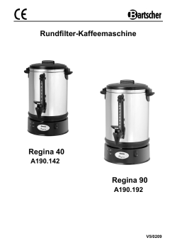 Rundfilter-Kaffeemaschine Regina 40 Regina 90