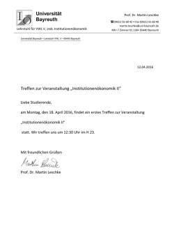 hier - Universit&auml;t Bayreuth