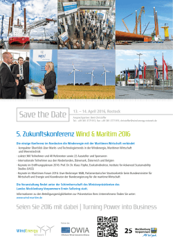 5. Zukunftskonferenz Wind & Maritim 2016