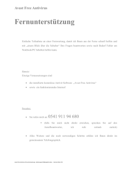 Fernunterst&uuml;tzung - Service-OS