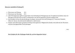 Hinweise m&uuml;ndliche Pr&uuml;fung EN &bull; Warteraum am Montag: A14
