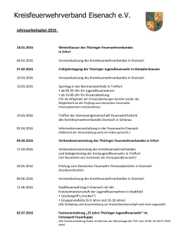 Jahresarbeitsplan - Kreisfeuerwehrverband Eisenach