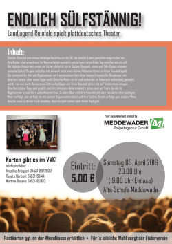 Flyer Theater Alte Schule Ansicht