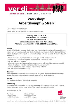 Workshop: Arbeitskampf & Streik