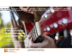 E-Shop-Analyse Musikinstrumente und -equipment