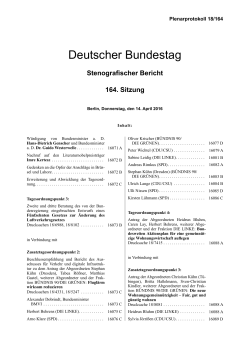 Plenarprotokoll 18/164 - DIP des Bundestages