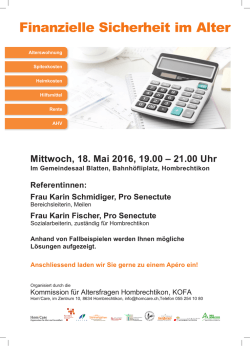Finanzielle Sicherheit im Alter
