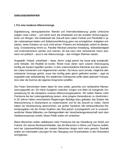 Diskussionspapier Rente