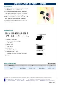 SPECIFICATION OF FBMA