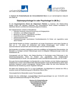Diplompsychologe/-in oder Psychologe