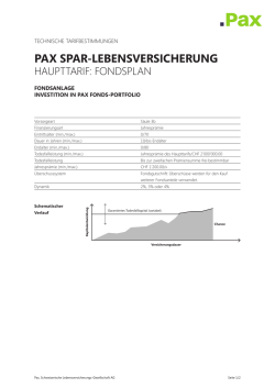 Investition in Pax Fonds