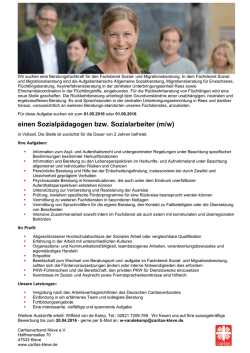 einen Sozialp&auml;dagogen bzw. Sozialarbeiter (m/w)