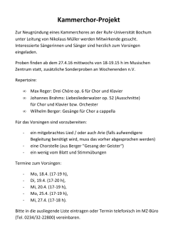 info kammerchor - Ruhr